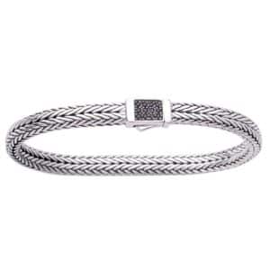 Jilco Inc Unisex 45twt genuine black sapphires Bracelet